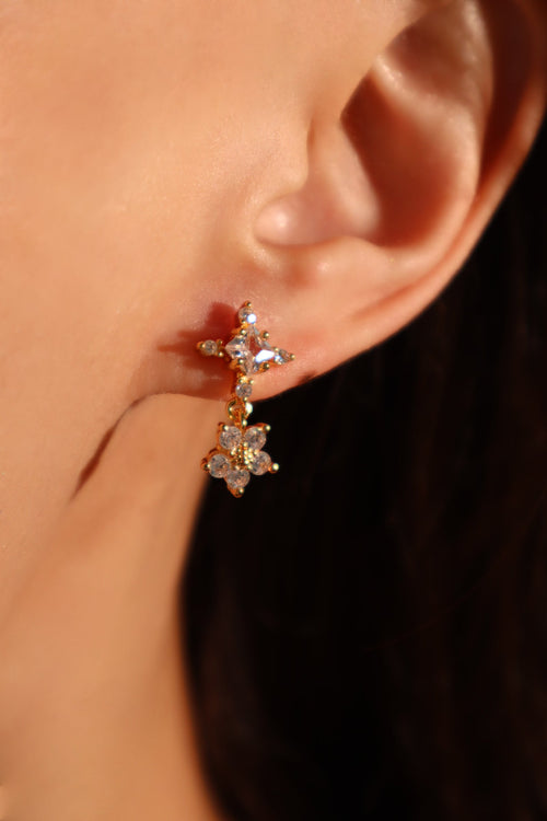 18K Real Gold Plated Starlight Bloom Earrings