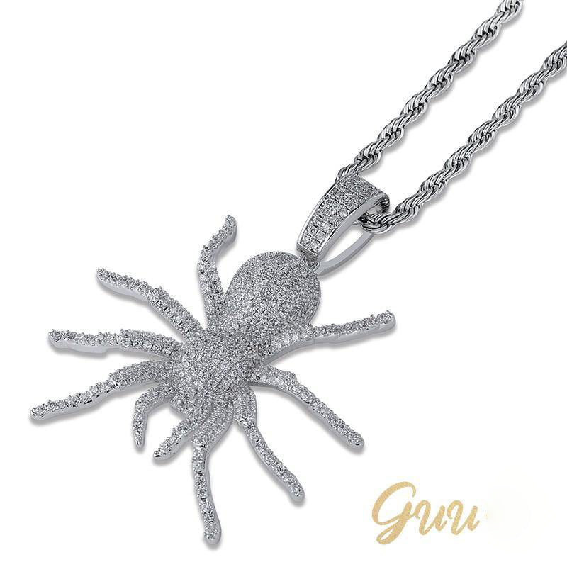 18K Gold-Plated AAA CZ Spider Pendant Necklace