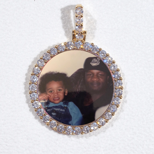 3D CIRCLE CUSTOM PICTURE PENDANT SMALL SIZE