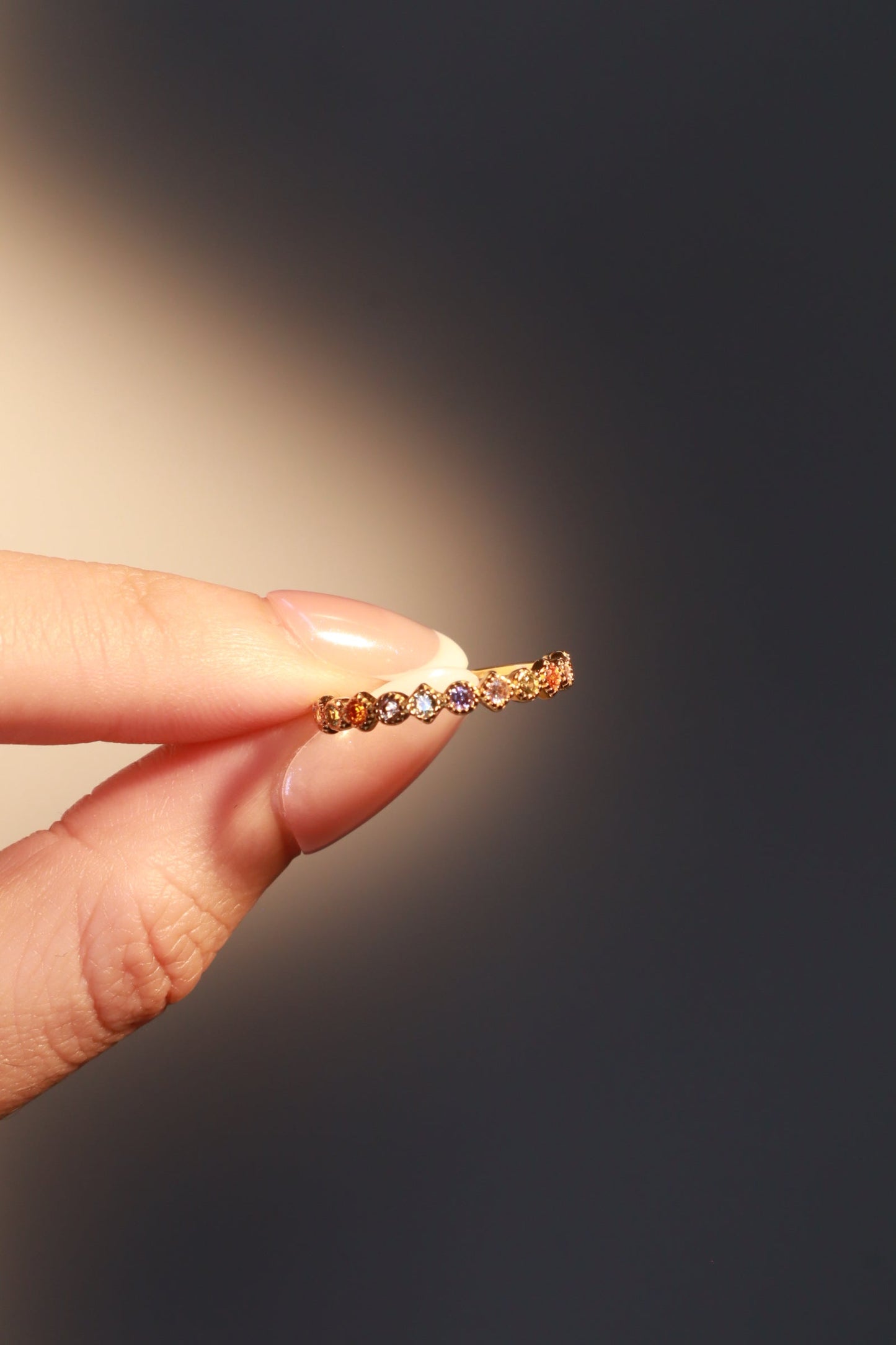 18K Gold Vermeil Multi Color Ring