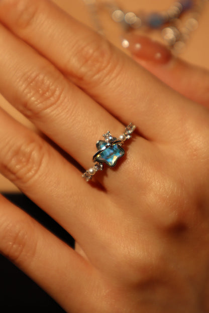 Blue Star Pearl Ring