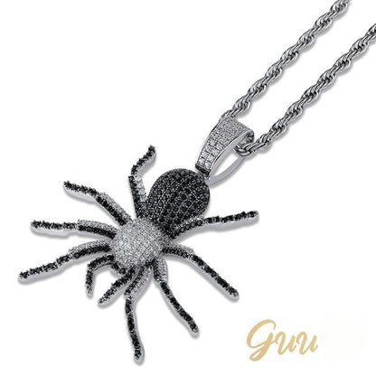 18K Gold-Plated AAA CZ Spider Pendant Necklace