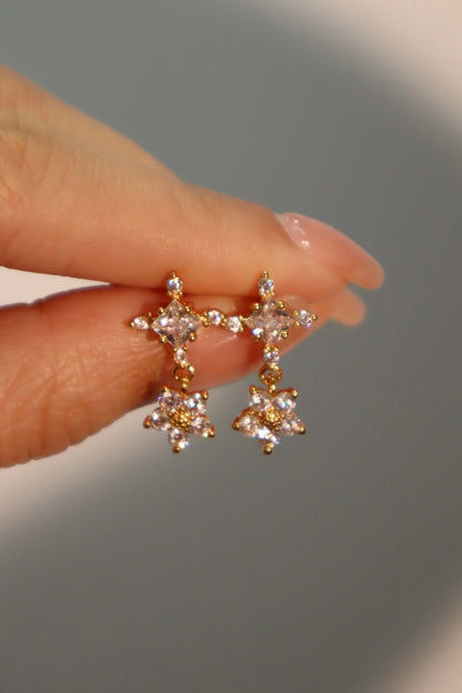 18K Real Gold Plated Starlight Bloom Earrings