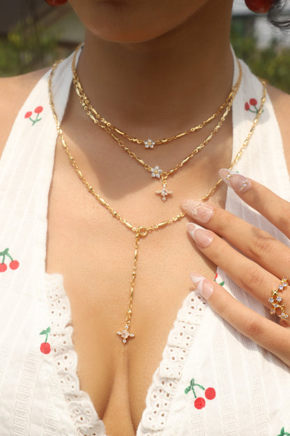 18K Real Gold Plated Starlight Bloom Necklace