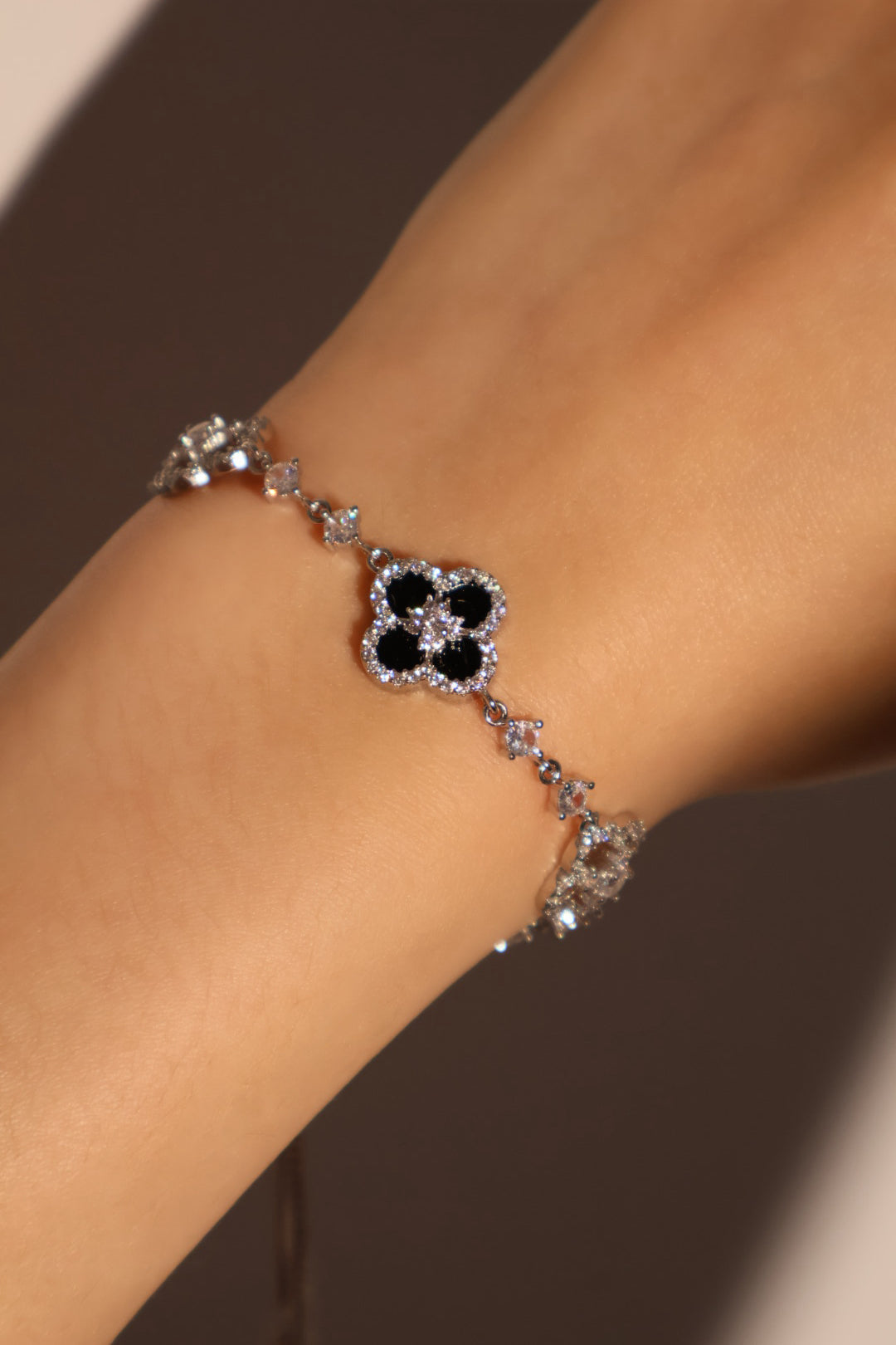 Black Lucky Leaf Bracelet