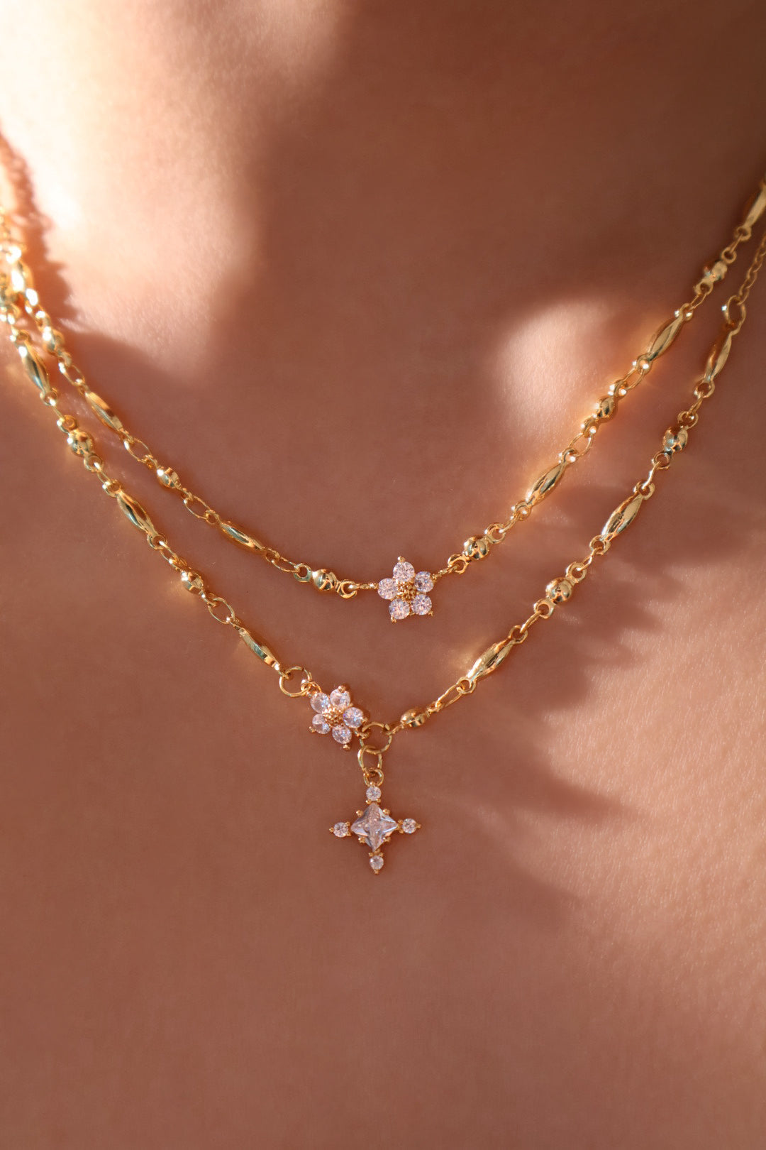 18K Real Gold Plated Starlight Bloom Necklace