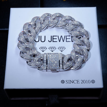 20MM 18K WhiteGold-Plated Miami Cuban Link Bracelet