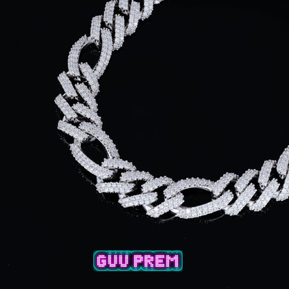 19mm Iced Figaro Chain