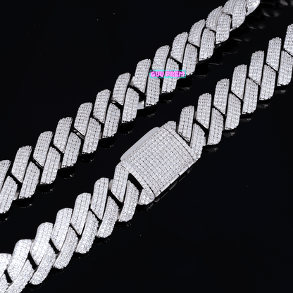 19mm Iced Prong Cuban Chain