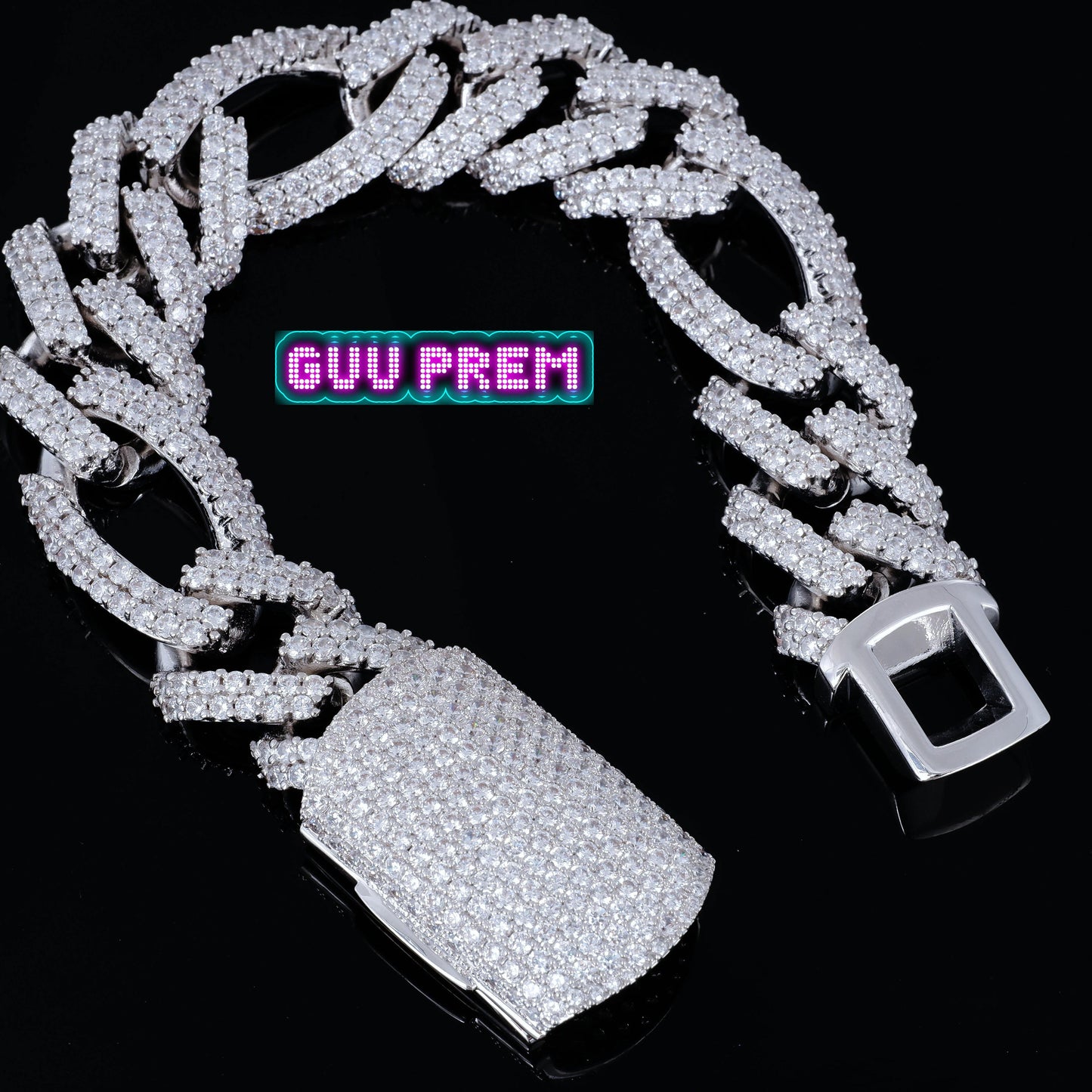 19mm Iced Figaro Bracelet