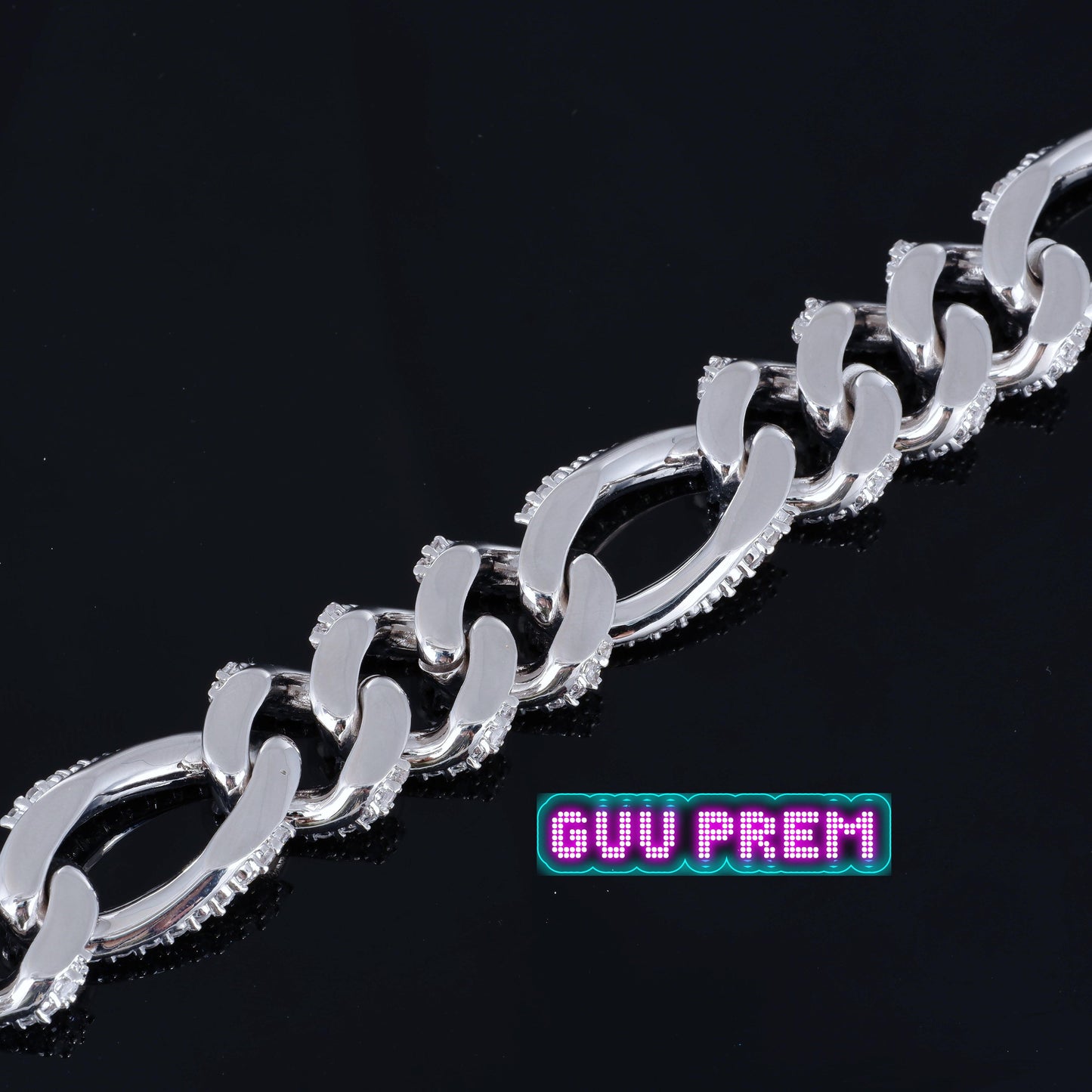 19mm Iced Figaro Bracelet