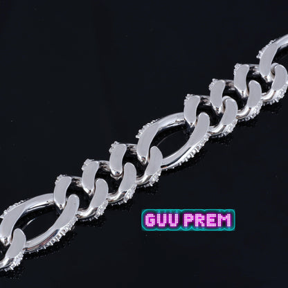 19mm Iced Figaro Chain