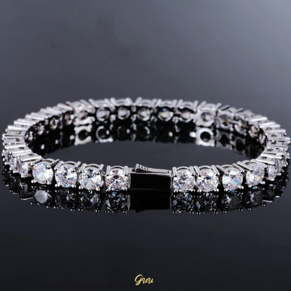 18k Gold-Plated  5mm AAA CZ Hip Hop Tennis Chain # Tennis Bracelet (Reward)