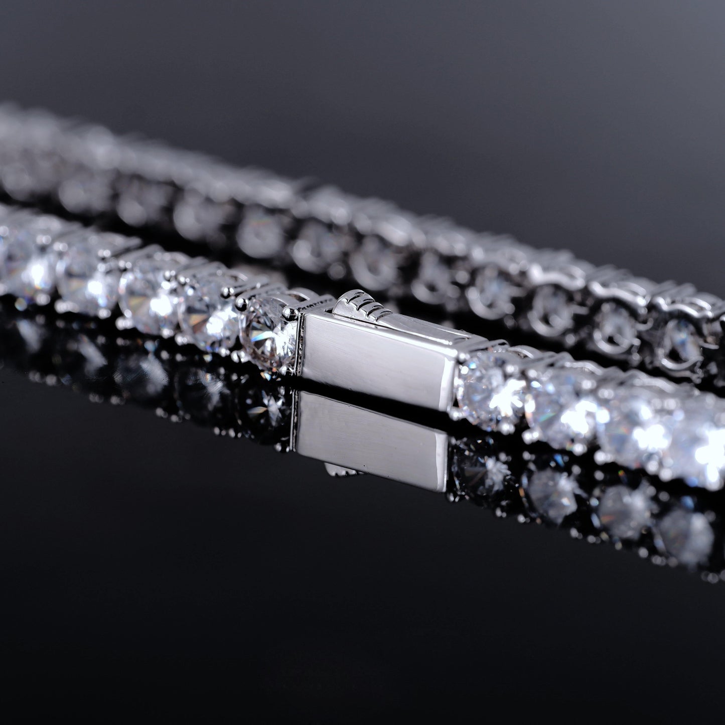 18k Gold-Plated  5mm AAA CZ Hip Hop Tennis Chain # Tennis Bracelet (Reward)