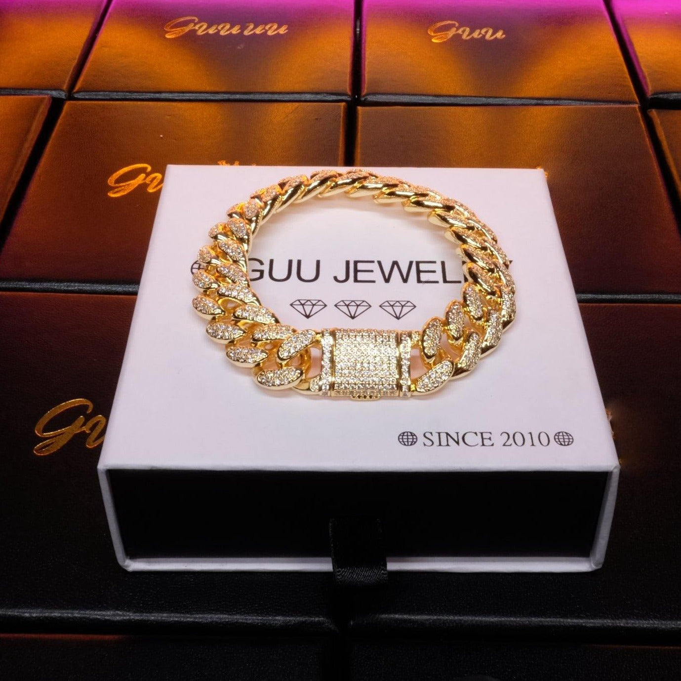 13MM 18K Gold-Plated Classic Miami Cuban Link Bracelet