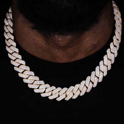 19mm Iced Prong Cuban Chain