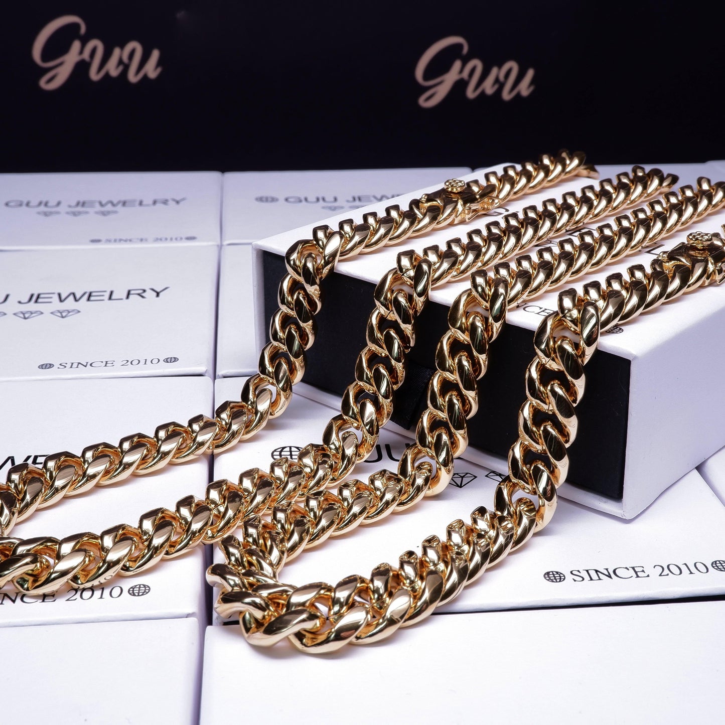 12mm 18K Gold-Plated Classic Miami Cuban Link