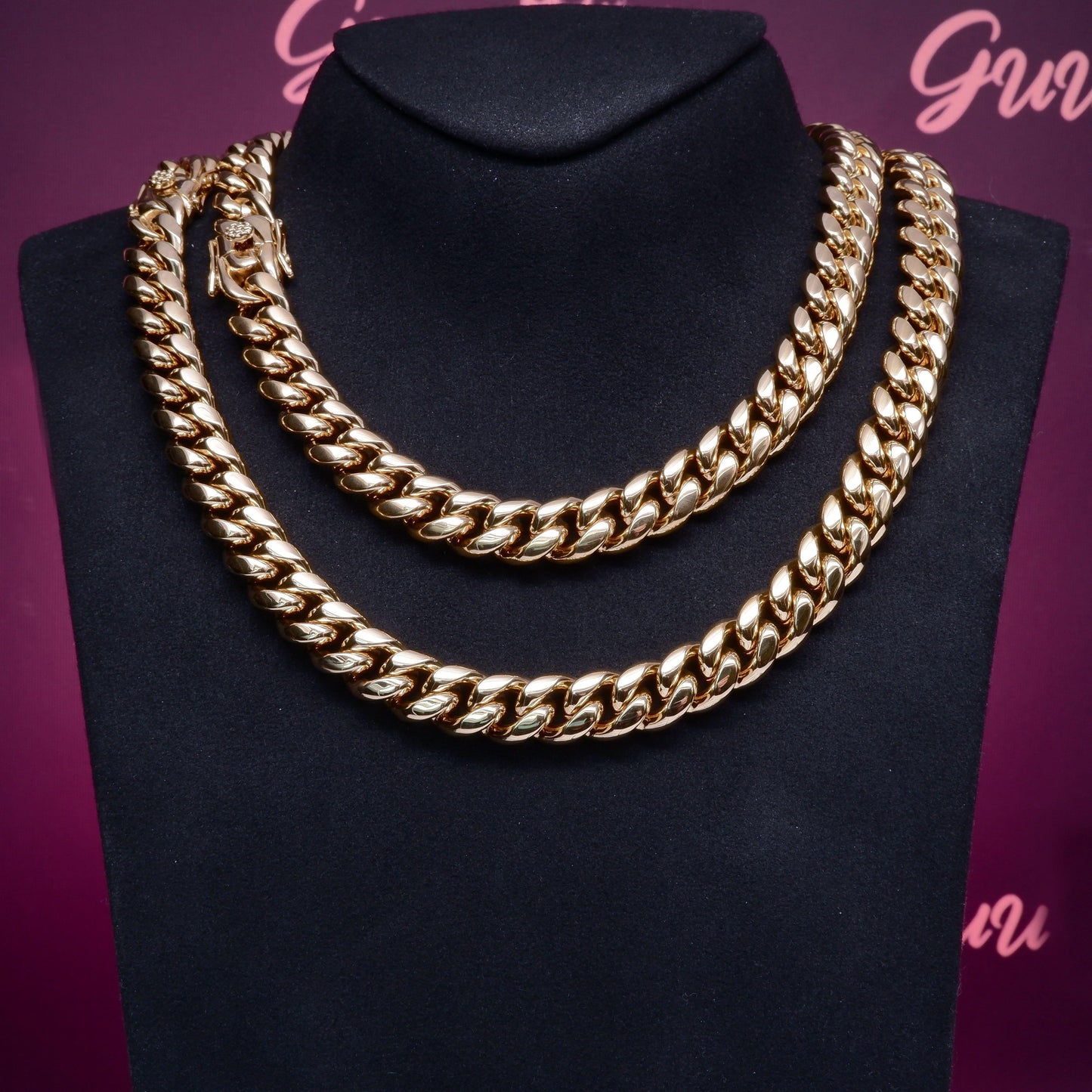 12mm 18K Gold-Plated Classic Miami Cuban Link