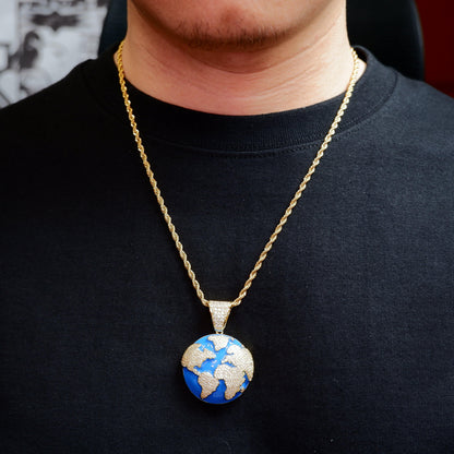 2020 18K Gold-Plated Earth Pendant