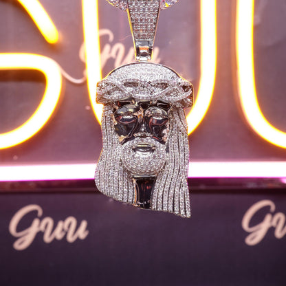 18K Gold-Plated AAA CZ Retro Jesus Pendant
