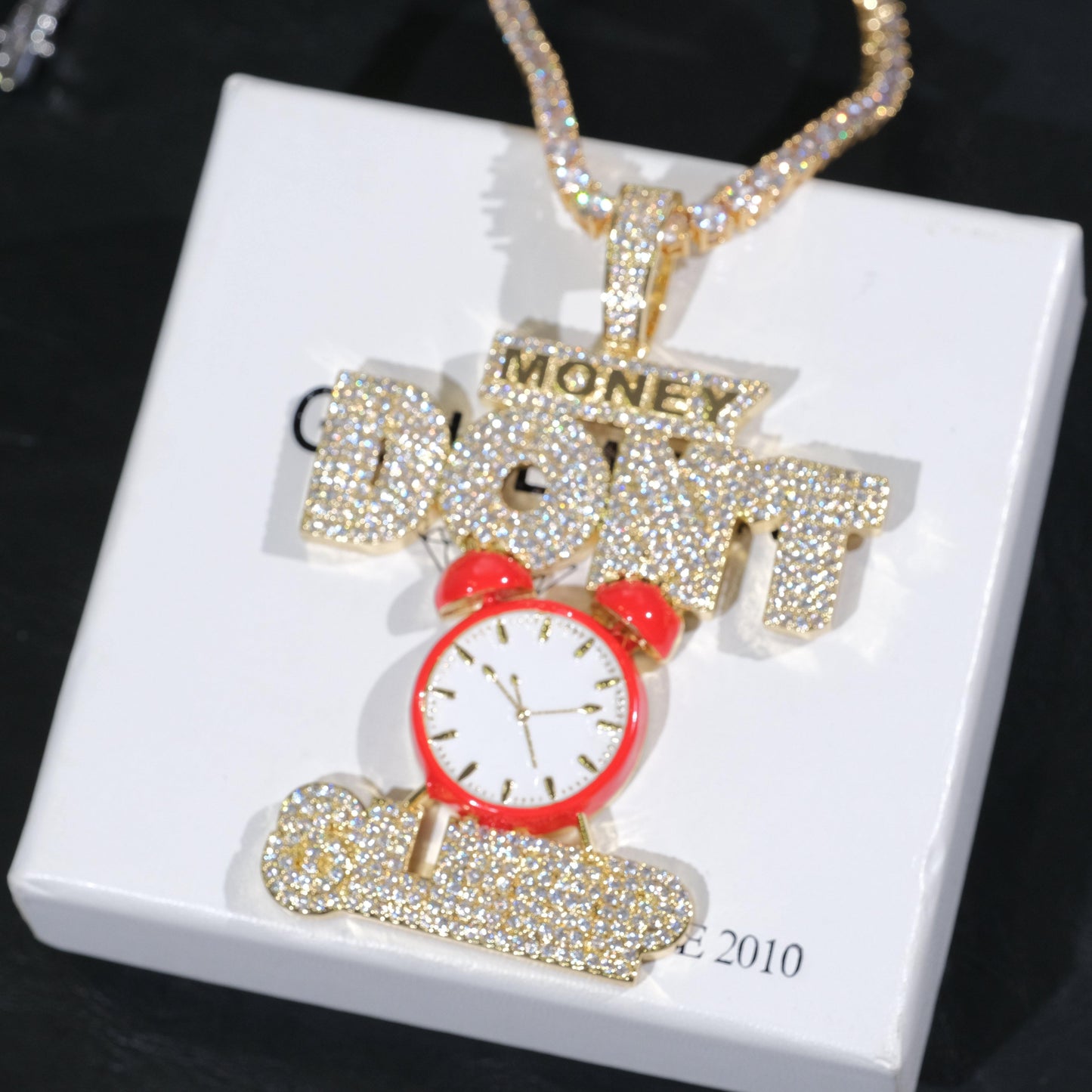 18K Gold-Plated Money Dont Sleep Iced Necklace