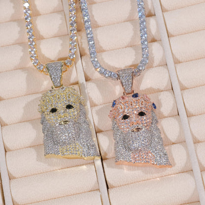 18K Gold-Plated Jesus Iced Necklace