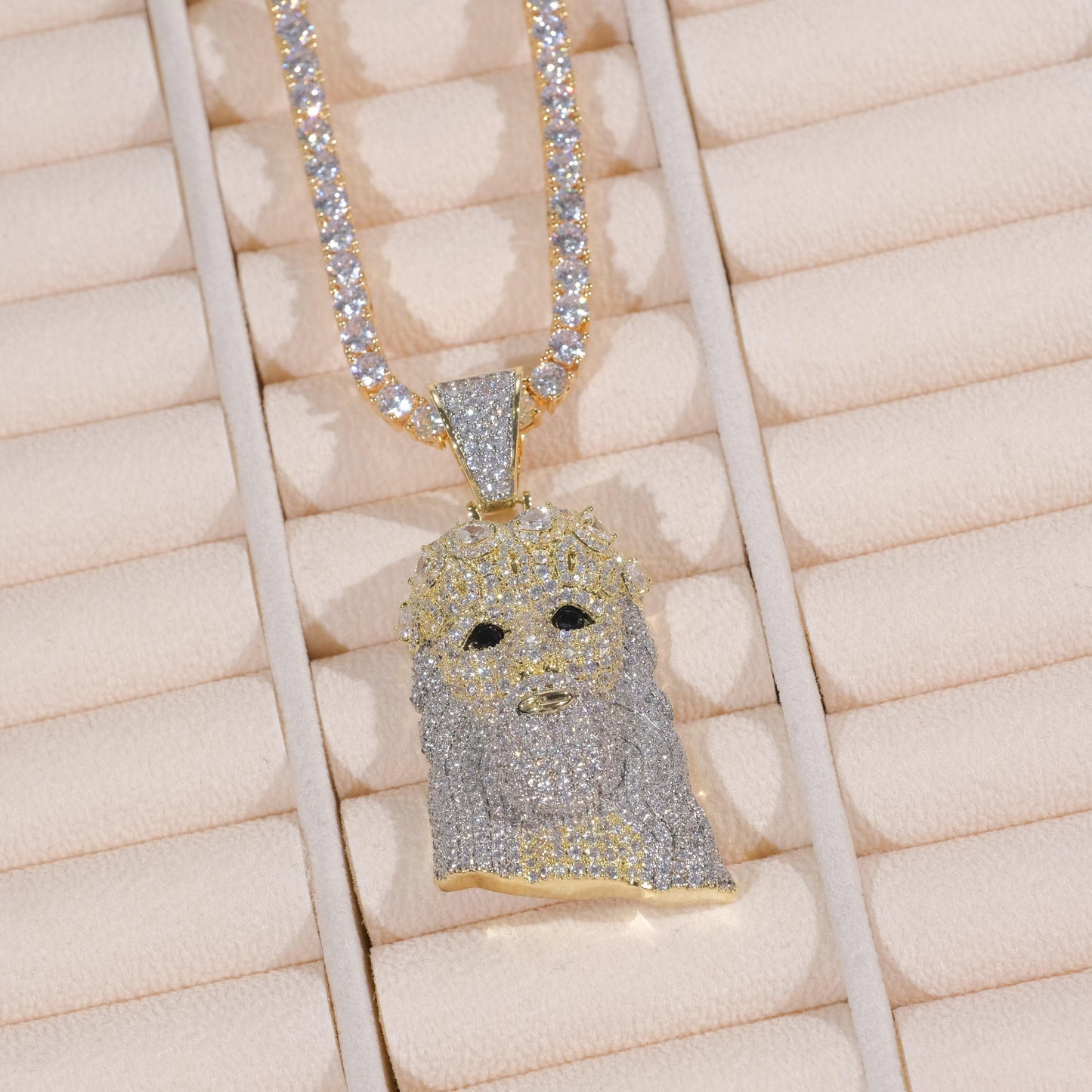 18K Gold-Plated Jesus Iced Necklace