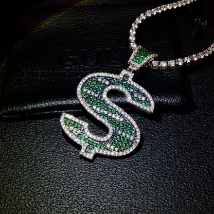18K Gold-Plated BlingBling Dollar Charcter Symbol Necklace