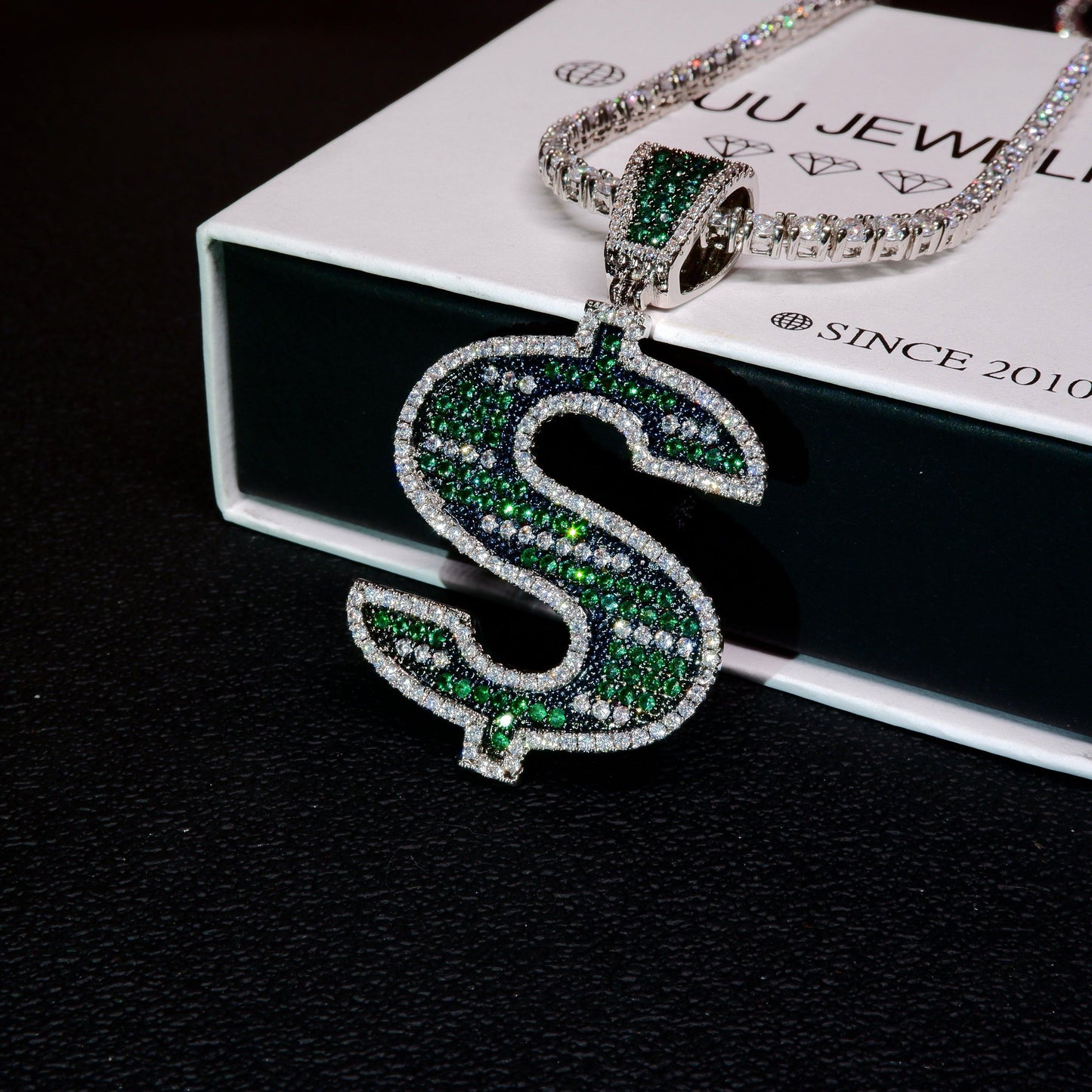 18K Gold-Plated BlingBling Dollar Charcter Symbol Necklace