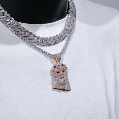 18K Gold-Plated Jesus Iced Necklace