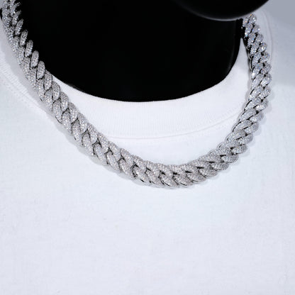 14mm 3-Row Bubble Iced Cuban Chain