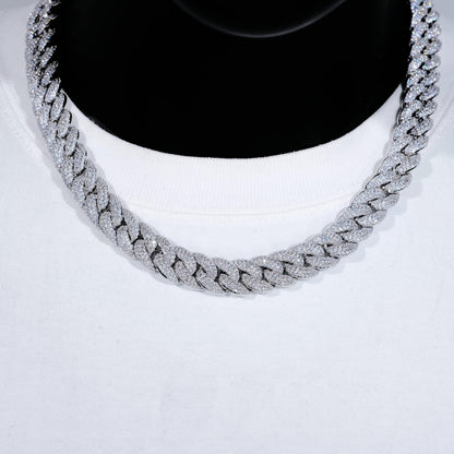 14mm 3-Row Bubble Iced Cuban Chain
