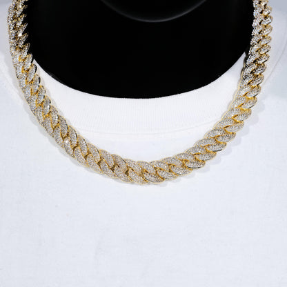 14mm 3-Row Bubble Iced Cuban Chain