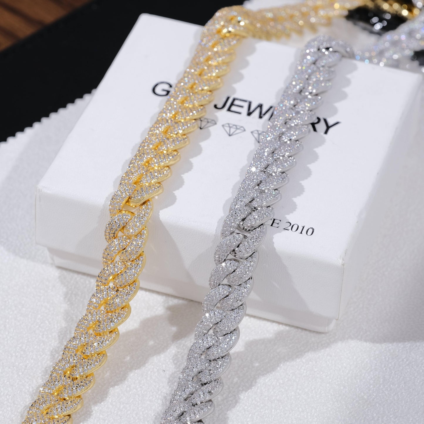 14mm 3-Row Bubble Iced Cuban Chain