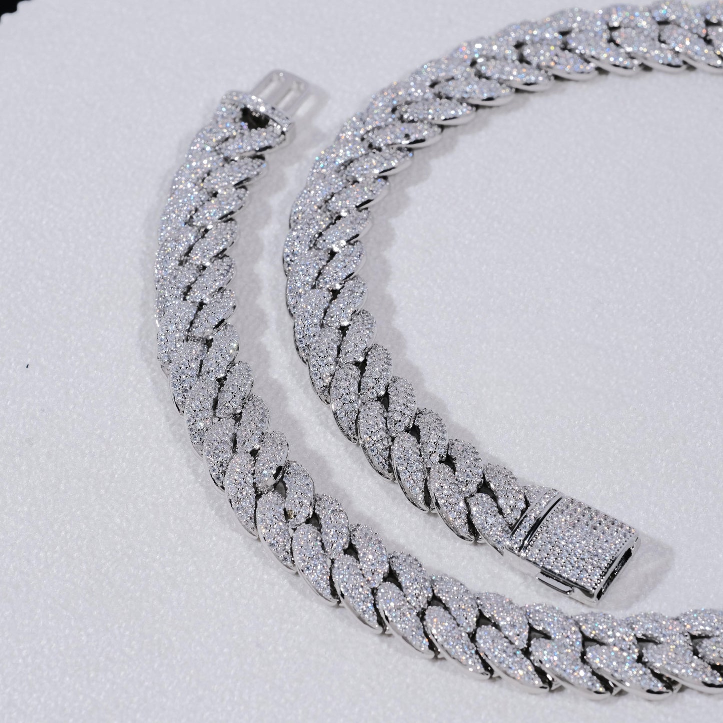 14mm 3-Row Bubble Iced Cuban Chain