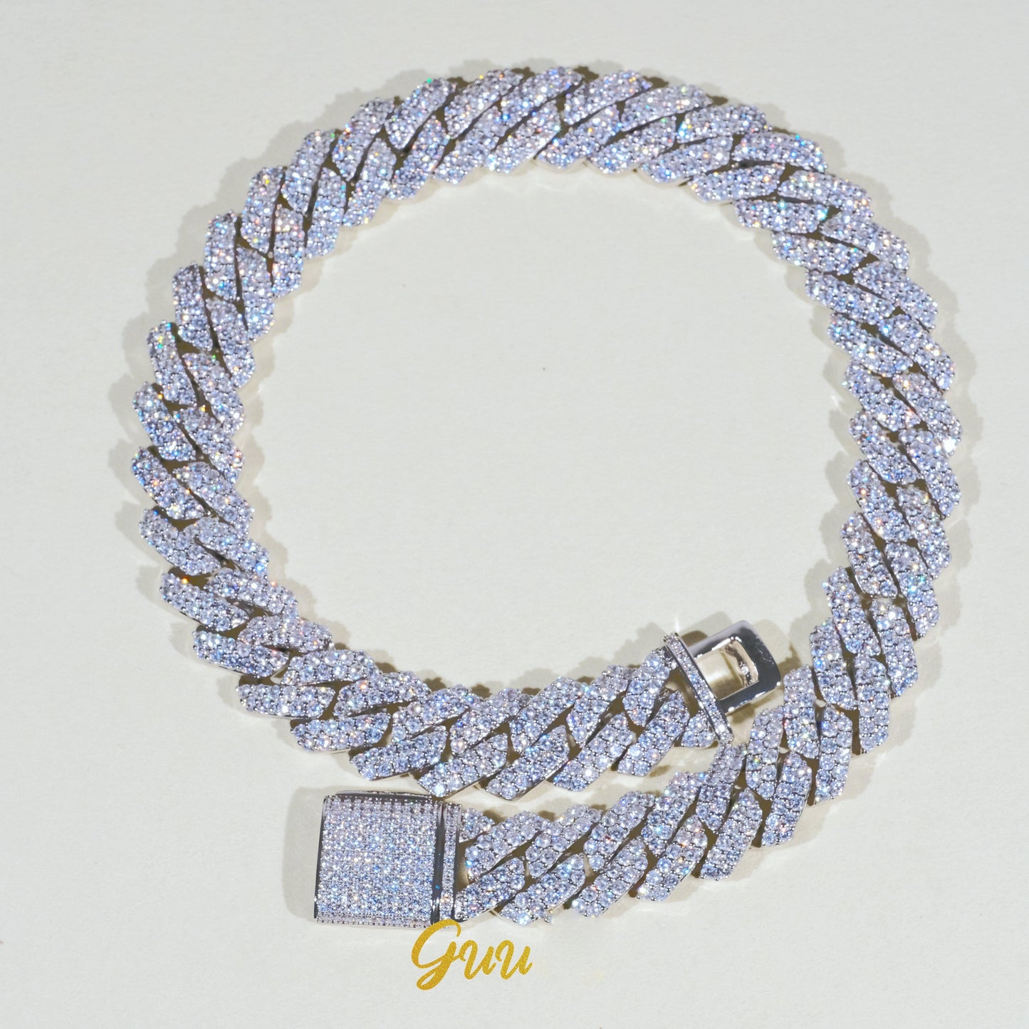 19mm 2-Row Iced Prong Cuban Chain (Reward)