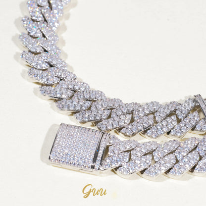 19mm 2-Row Iced Prong Cuban Chain (Reward)