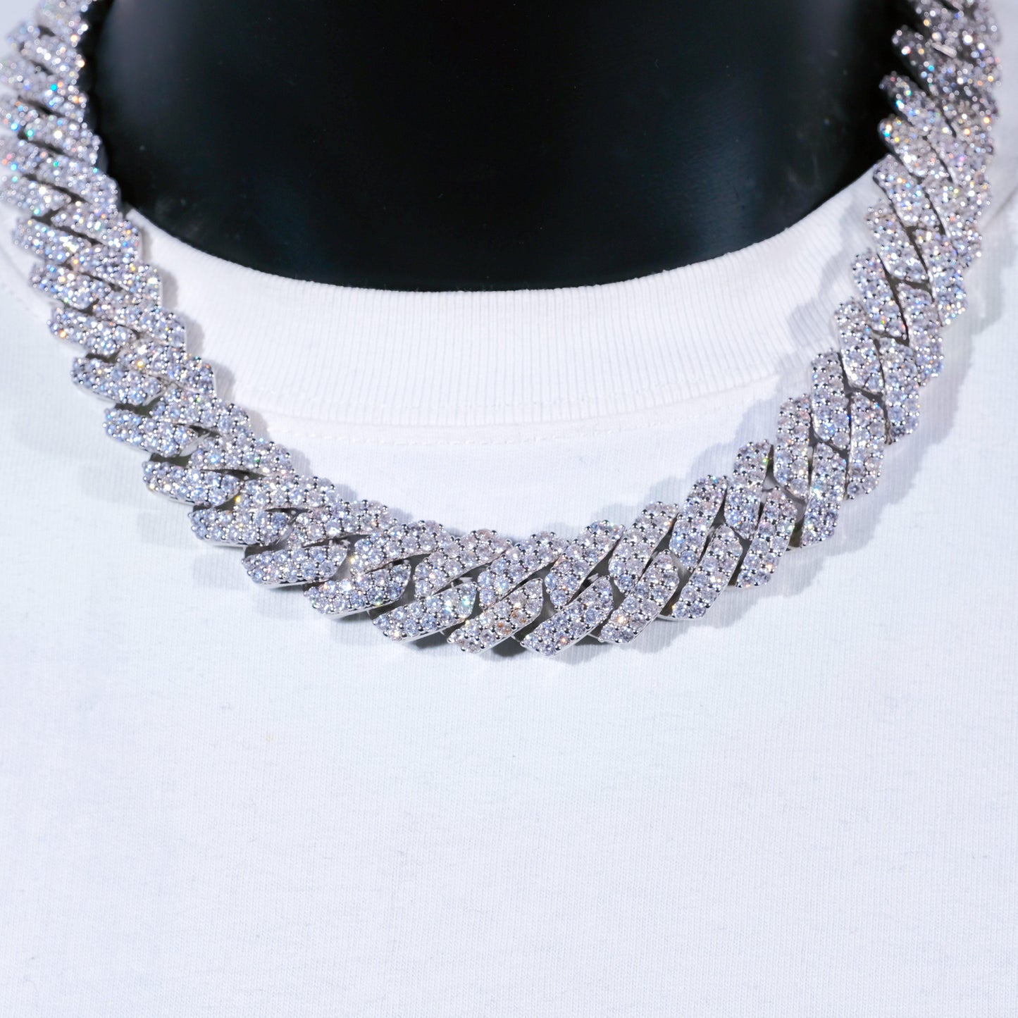 19mm 2-Row Iced Prong Cuban Chain (Reward)