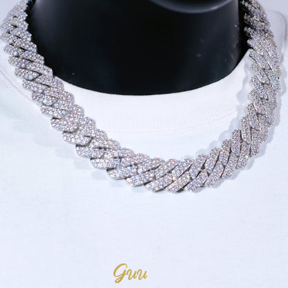 19mm 2-Row Iced Prong Cuban Chain (Reward)