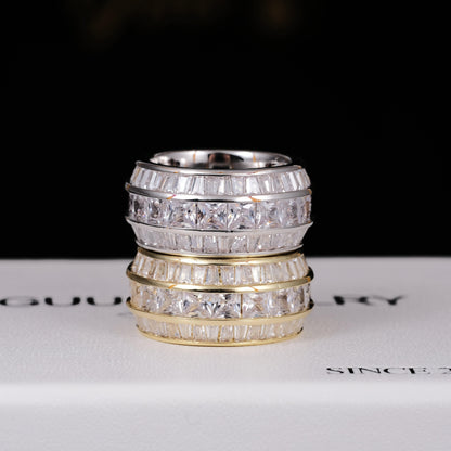 3 Layer Baguette Band Ring
