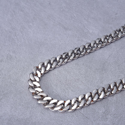 13mm 18K WhiteGold-Plated Colorful Iced Cuban Chain