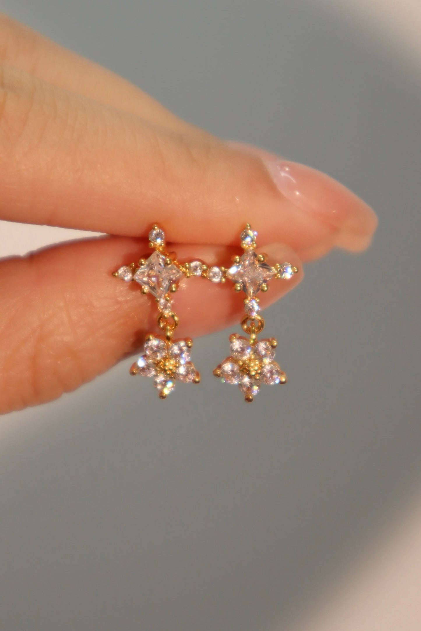 18K Real Gold Plated Starlight Bloom Earrings