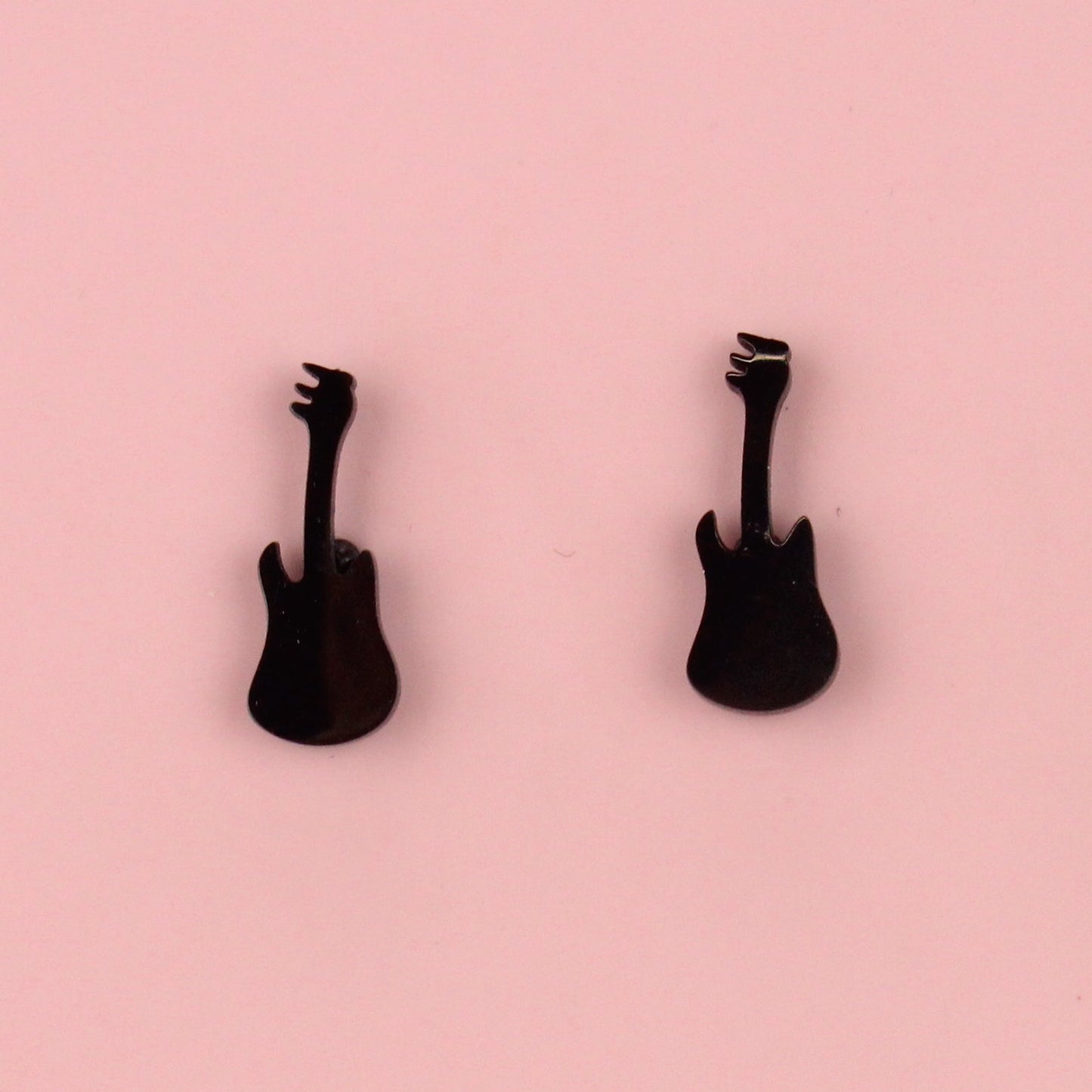 We Rock Stud Earrings (Black)
