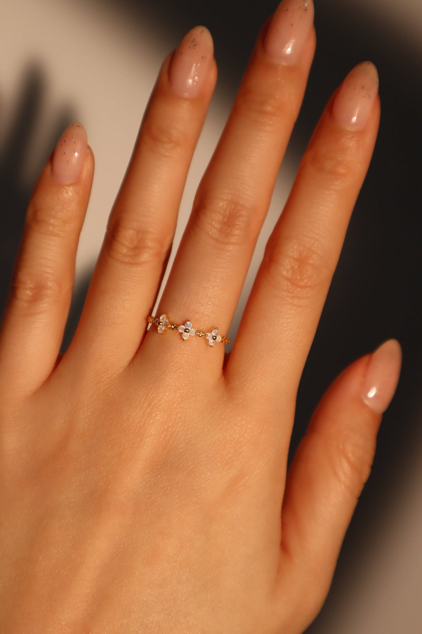 18K Gold Vermeil 3 in 1 Starlight Petal Ring