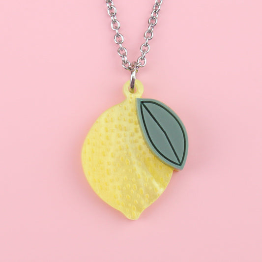 When Life Gives You Lemons Pendant Necklace