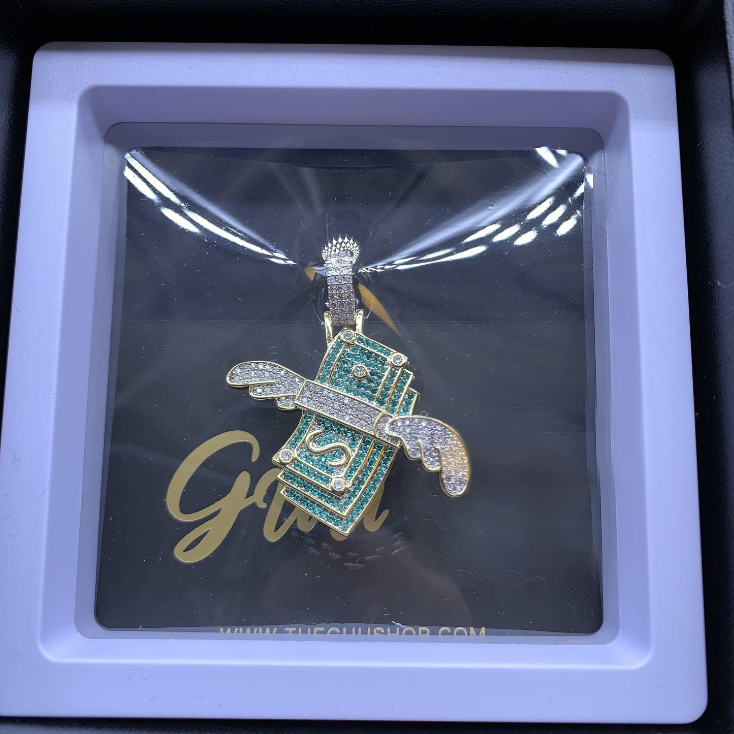 18K Gold-Plated AAA CZ Money Personality Pendant