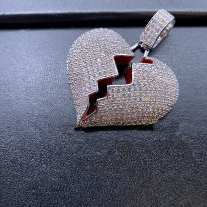 18K Gold-Plated Solid Micro-inlay AAA CZ Heartbreak Necklace