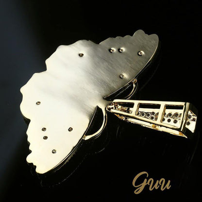 18K Gold-Plated Micro Inlay  AAA CZ Butterfly Pendant