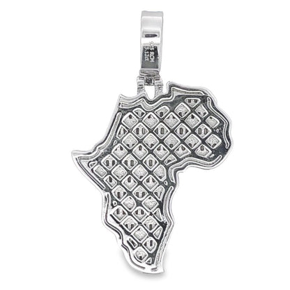 Africa Baguette 3.12cttw VVS Moissanite Pendant .925 Sterling Silver