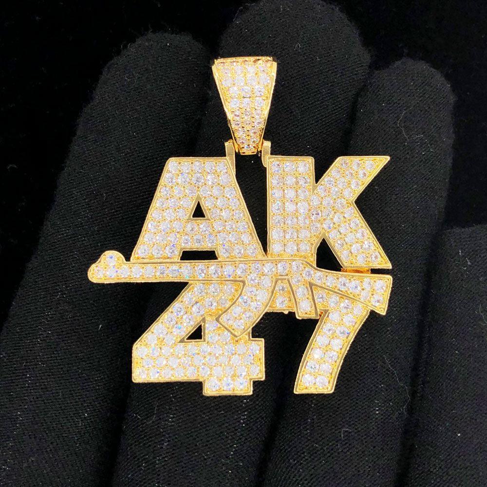 AK47 Design Iced Out Hip Hop Pendant